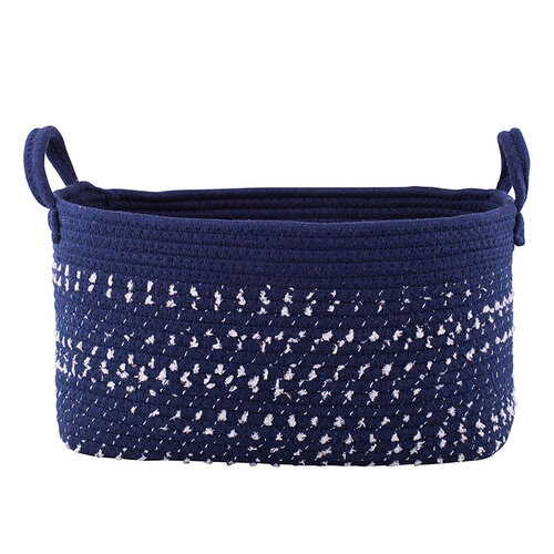 Altom Dark blue pamut szögletes kosár, 24 x 34 x 18 cm