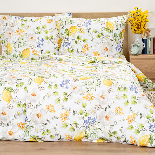4Home Pościel bawełniana Lemon Delight, 140 x 220 cm, 70 x 90 cm