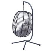 Autronic Függőfotel, fém, polirattan, szürke, AZ-V1289 GREY