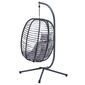 Autronic Fotoliu suspendat, metal, polyrattan,gri, A Z-V1289 GREY