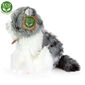 Rappa Plyšová kočka šedo - bílá, 17 cm
