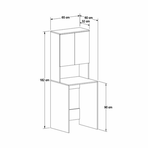 Schrank über der Waschmaschine Lisa White