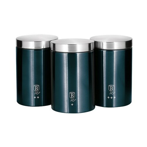 Berlinger Haus 3-dielna sada dóz na potraviny Aquamarine Metallic Line