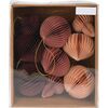Set de ornamente din hârtie Ornaments roz, 8 cm, 9buc