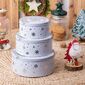 Altom Набір різдвяних бляшаних коробочок Silver Christmas tree, 3 тис.