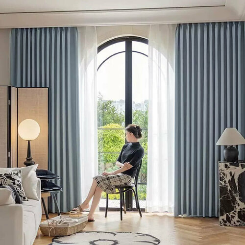 ARÔME HOME Штора затемнювальна синьо-сіра, 135 x245 см