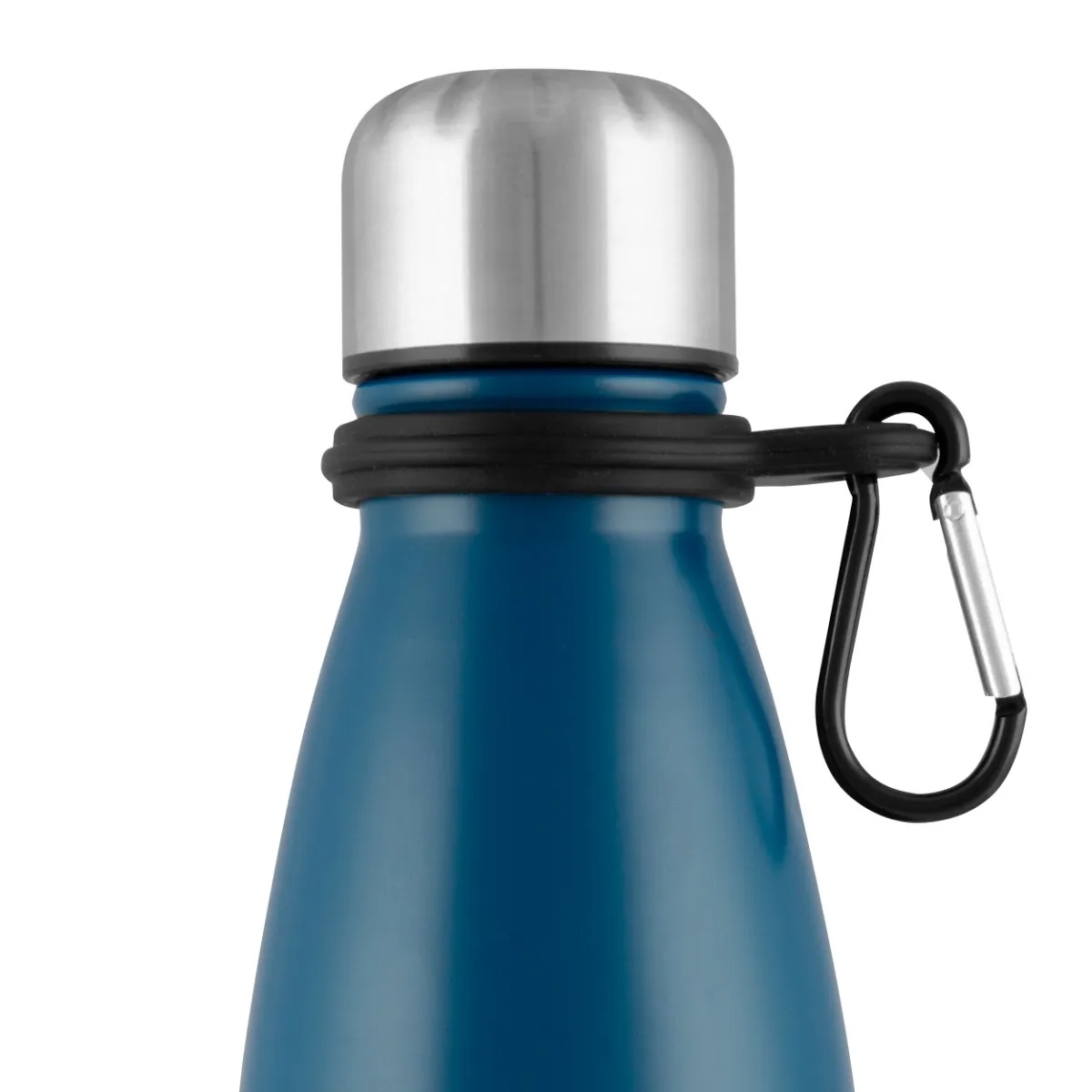 Altom Rozsdamentes acél vizes palack karabinerrel350 ml , tengerészkék, kék termék 2. képe