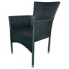 Autronic Scaun de grădină, metal, polyrattan,negru , AZC-S2117 BK