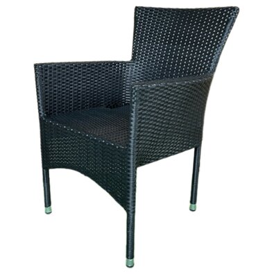 Autronic Scaun de grădină, metal, polyrattan,negru , AZC-S2117 BK