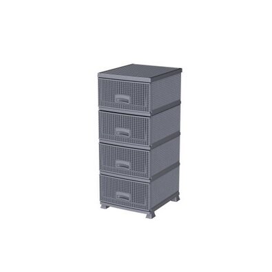Aldotrade Komoda z 4 szufladami RETRO NEW, szary