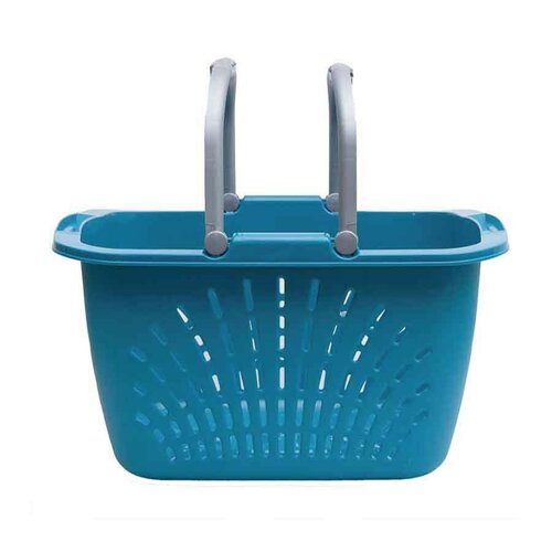 Coș de plastic VENTO cu mânere, 40 x 40 x  23 cm