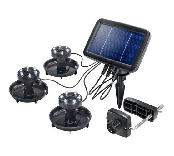 Conrad soalrne LED reflektory pod wodę 14,5 x 10,5 2,8 cm czarny