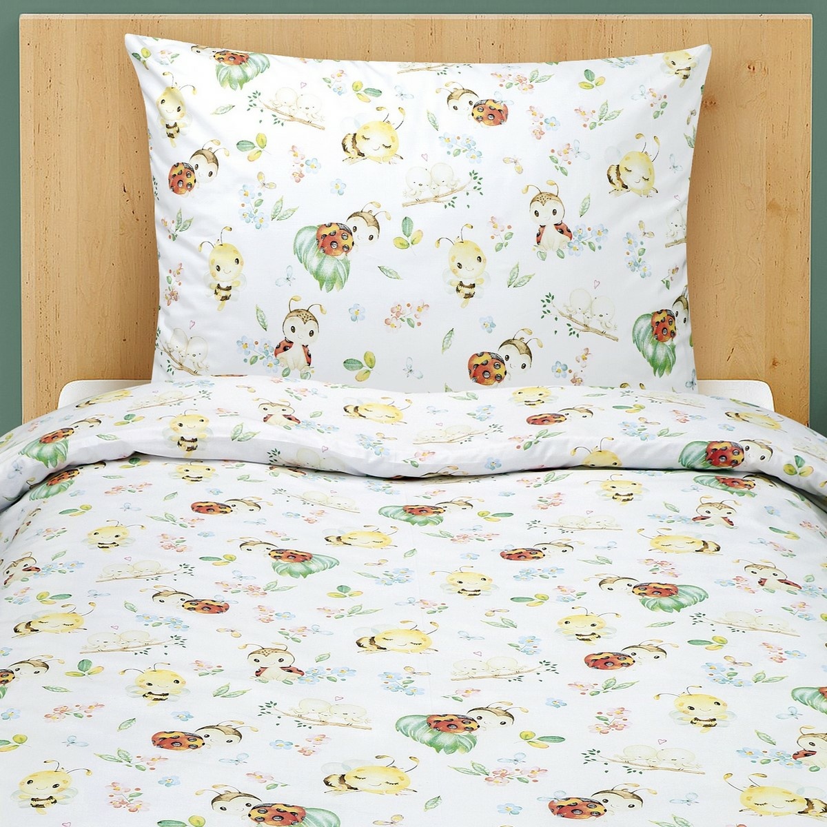 Bellatex Junior Katicabogarak gyermek pamut  ágyneműhuzat, 140 x 200 cm, 70 x 90 cm termék 2. képe
