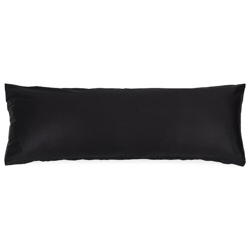 4Home prevleka za vzglavnik za sprostitev Rezervni mož satenasto črna, 50 x 150 cm