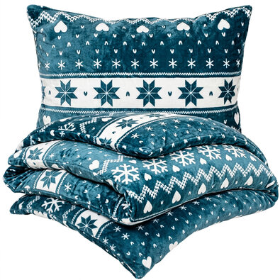 Lenjerie de pat din microflanel 4Home Nordic love, 140 x 220 cm, 70 x 90 cm