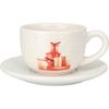Božična porcelanska skodelica s podstavkom Rdečadarila, 250 ml