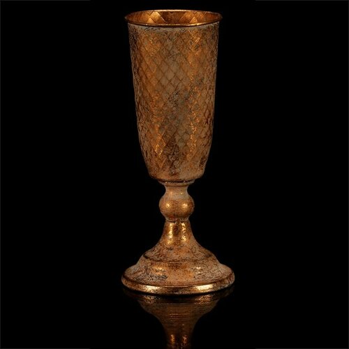 Металевий чаша вузька, золота, 10 x 10 x 30 см