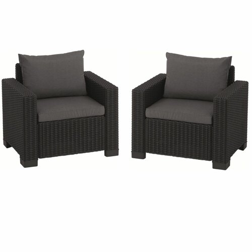 Set de scaune de grădină Keter California 83 x 68x 72 cm, 2 buc., grafit