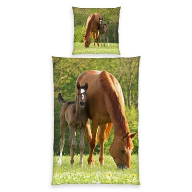 Herding otroška bombažna posteljnina Konj, 135 x200 cm, 80 x 80 cm