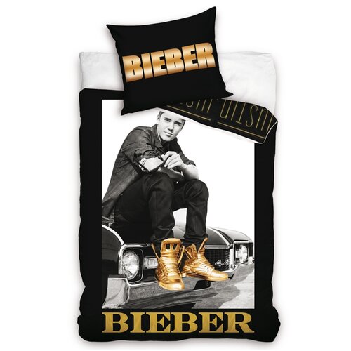 Bavlněné povlečení Justin Bieber, 140 x 200 cm, 70 x 80 cm