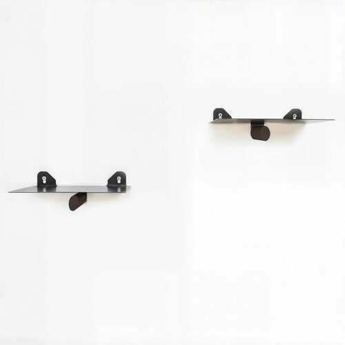 Sada poliček Black and Brown, 2 ks