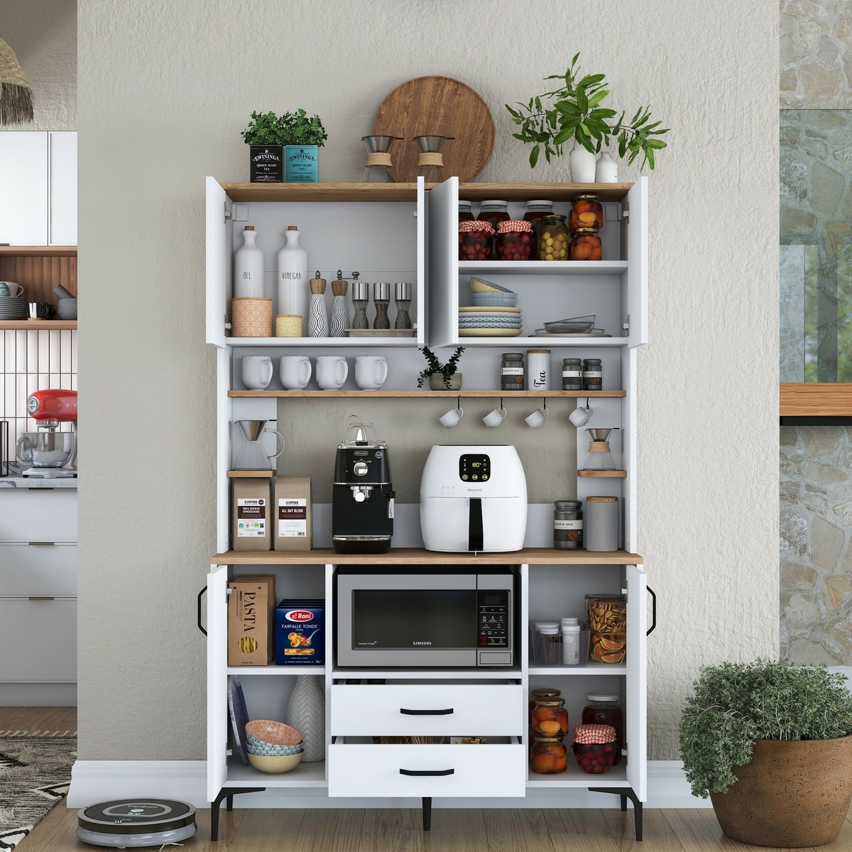 Skriňa Jedy Walnut and White