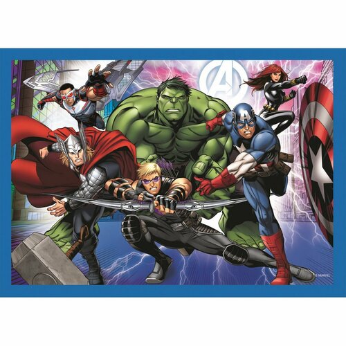 Trefl Puzzle Avengers Egy csapat vagyunk, 4 az 1-ben 54, 70 részes