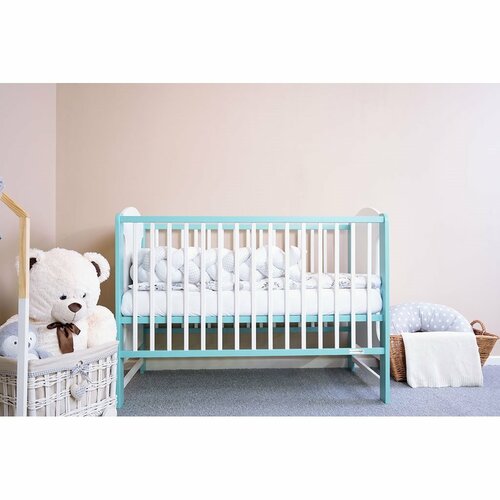 New Baby Łóżeczko dziecięce Elsa Zebra, biało-miętowy