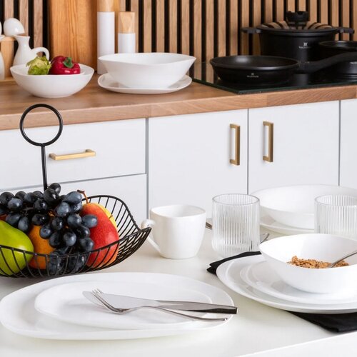 Altom Serving plate iz opalnega stekla Whiteharmony 23 x 16 cm