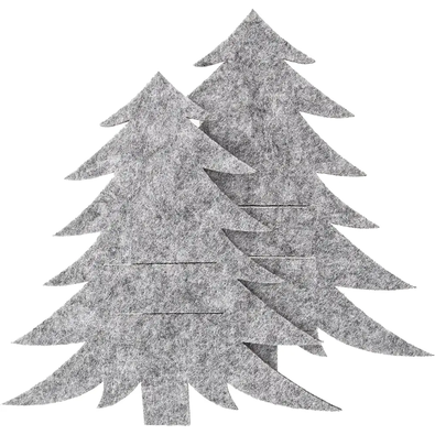 Orion Bestecktasche Baum Grau, 18 x 18 cm, 2er Set