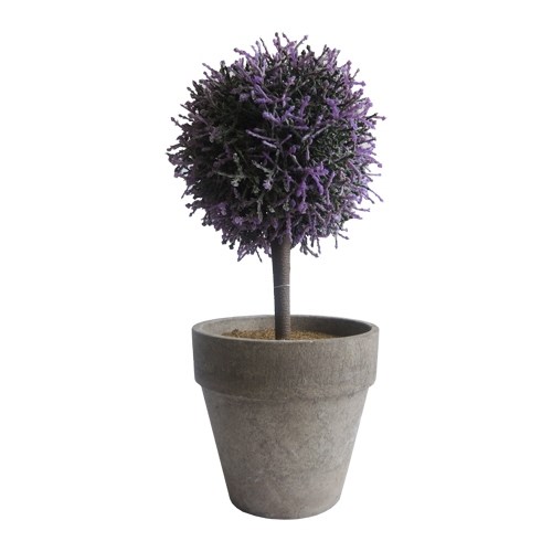 StarDeco Umelý stromček v kvetináči fialová, 27 cm