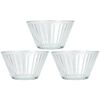 Set de boluri de sticlă EH Stripes 3 buc, 300 ml