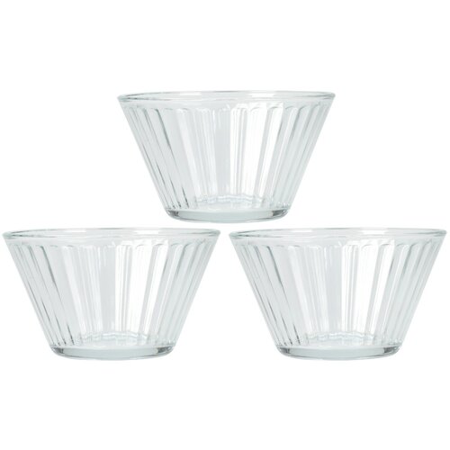 EH Stripes üvegtál készlet, 3 db, 300 ml