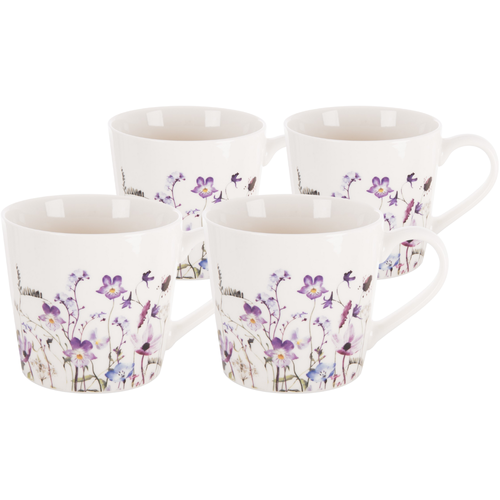 Set 4 căni de porțelan Orion Pajiște 430 ml