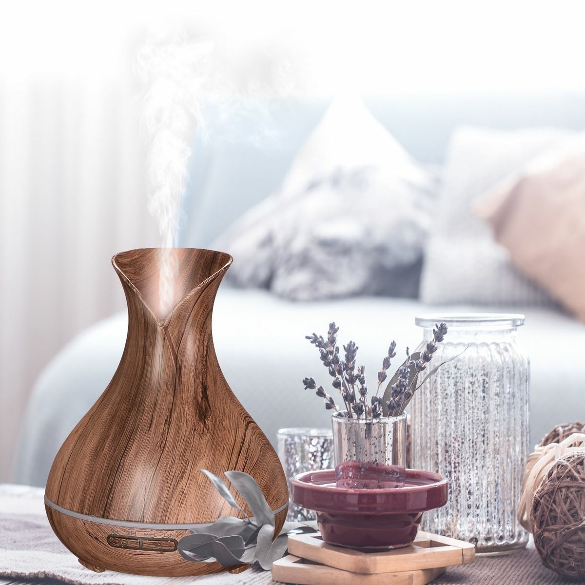 Sixtol Vulcan aromadiffúzor, szürke fa, 350 ml, sötétbarna termék 2. képe