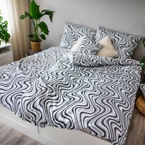 Pościel satynowa Ema Waves, 140 x 200 cm, 70 x 90 cm Pościel satynowa Ema Waves, 140 x 200 cm, 70 x 90 cm