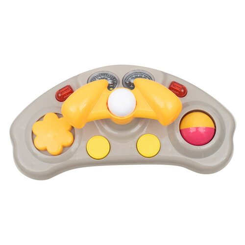 Baby Mix Walker pentru copii cu volan și roți dinsilicon, bej, 50 x 44 x 50 cm