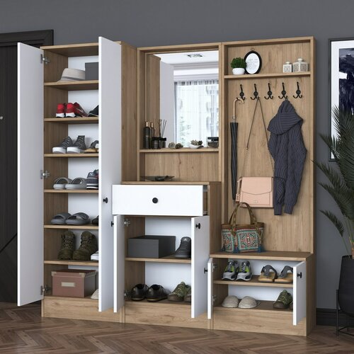 Set de hol Pome White and Walnut II