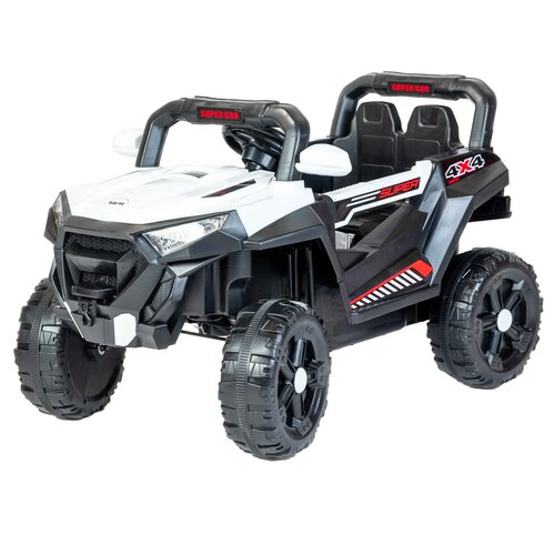 Baby Mix Detské elektrické autíčko Buggy Space, biela