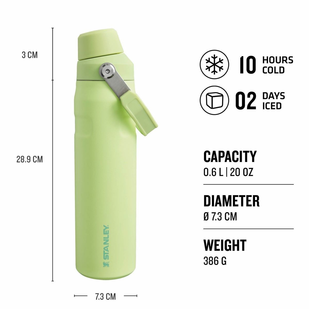 Stanley Aerolight IceFlow láhev na vodu Fast Flow 600 ml Citron - thumb (1)
