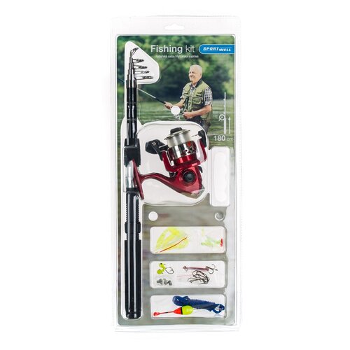 Sportwell Ribolovni komplet s teleskopsko palico, 180 cm