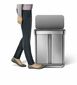 Simplehuman Pedałowy kosz na odpady segregowane 58l, srebrny