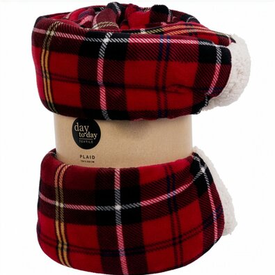 Kuscheldecke Lammfelloptik Classic rot, 200 x 150 cm