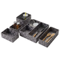Compactor Úložný organizér do zásuvky S TEX, 12 x 12 x 7 cm, sivá