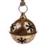 Metalowy wiszący dzwonek z płatkiem złoty, 17 x 22 cm