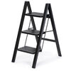 4Home Składane schodki stalowe Steel, 3 stopnie,czarne