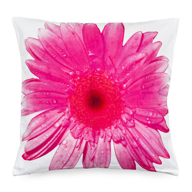 Povlak na polštářek růžový květ, 45 x 45 cm