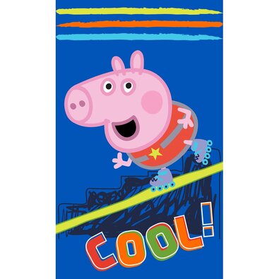 Дитячий рушник для рук Свинка Пеппа На ковзанах, 30 x 50 см