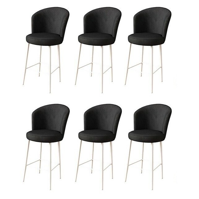 Set de scaune de bar Alte Black and White, 6bucăți, 6 buc.