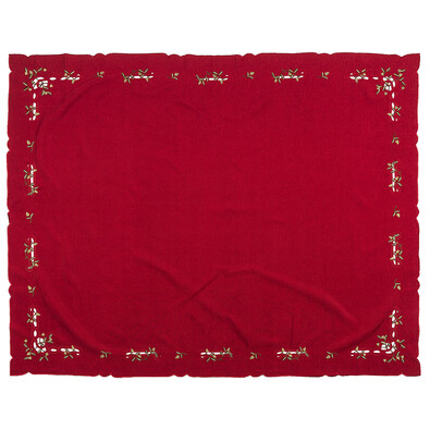 Obrus świąteczny Jemioła, czerwony, 120 x 140 cm